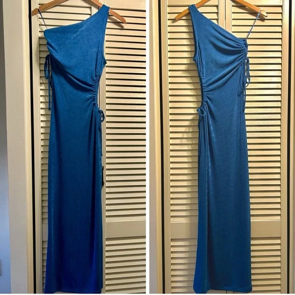 white christmas dresses Strapless Satin Maxi Dress main image 0
